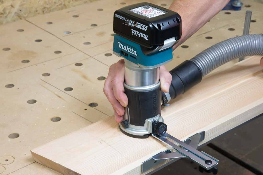 MAKITA RIFILATORE FRESATRICE A BATTERIA 18V mod DRT50RTJX2 COMPLETA NUOVA - immagine 4
